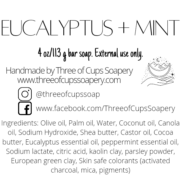 Eucalyptus + Mint essential oil soap