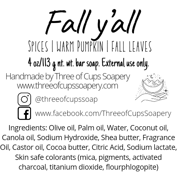 Fall y'all! Warm pumpkin and fall leaves scented soap